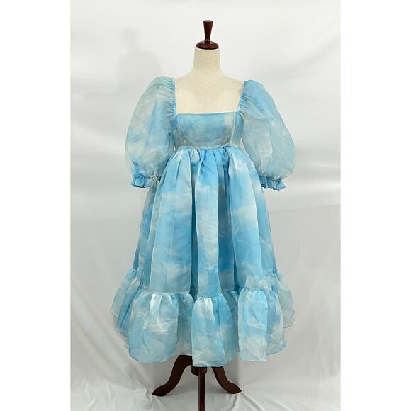 SELKIE Sz S Small Head in the Clouds French Puff Dress NWT - Picture 14 of 16